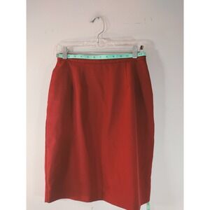 Alain Gerard Paris Vintage Red Wool Pencil Skirt w/pockets Made in USA